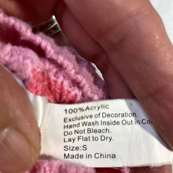 Pink WOOF Statement Fair Isle Knot Dog Sweater - Picture 8 of 9